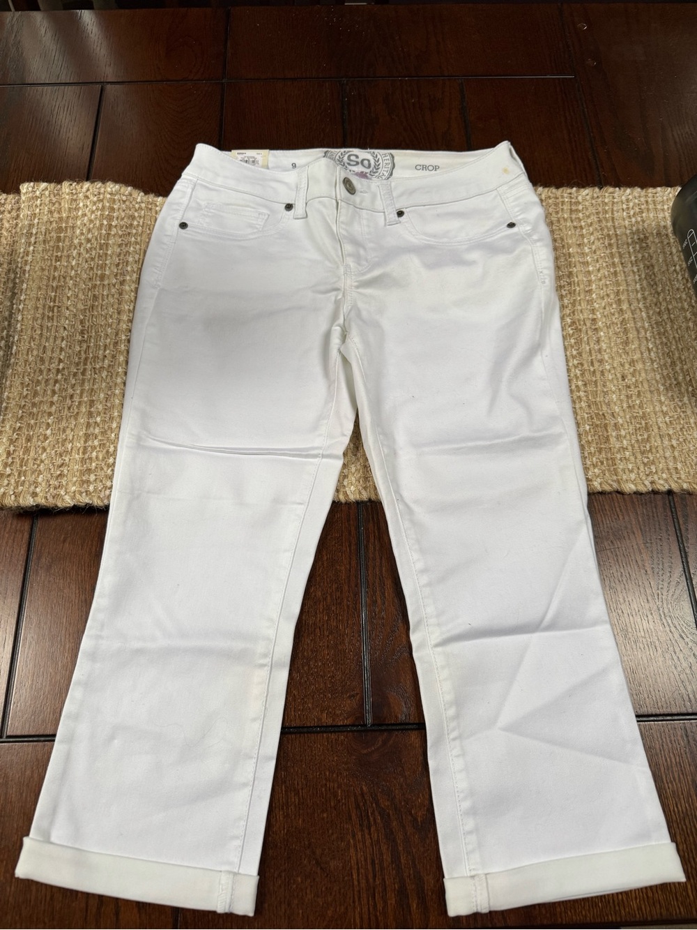 SO White Cropped Slim Jeans